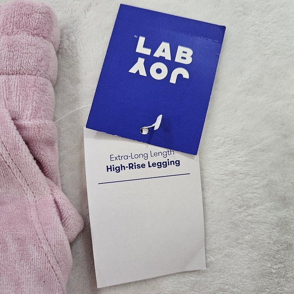 JoyLab Extra-Long Length High Rise Wide Leg Legging/Pants in Pink Velour Size L - Picture 4 of 6